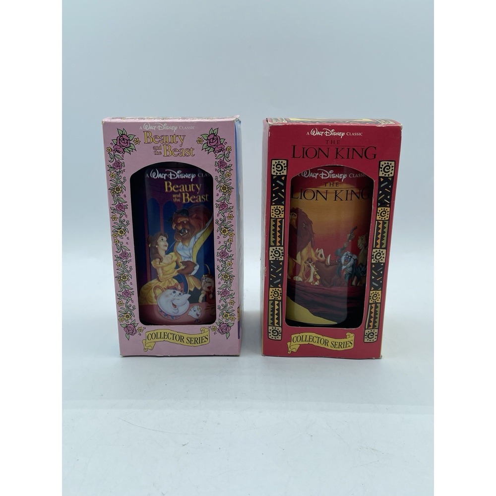 Vintage 1994 Walt Disney Burger King Collector Series Cups Set of 2 Lion King BB